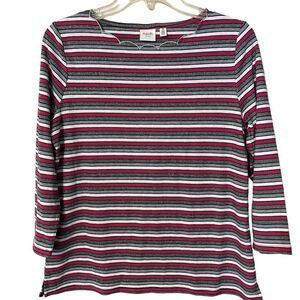Rafaella Woman’s Scalloped Neck Knit Top